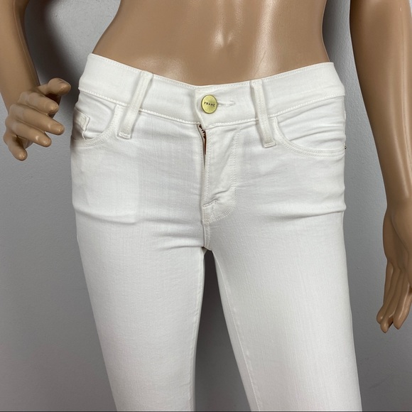 NEW FRAME WHITE HIGH RISE SKINNY JEANS - Picture 3 of 10